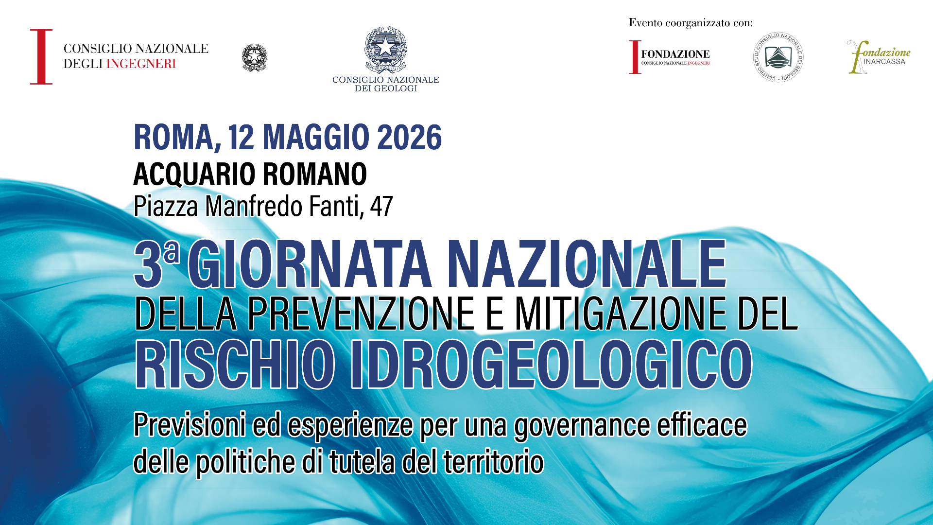Fondazione Inarcassa alla 3ª Giornata Nazionale sulla prevenzione del rischio idrogeologico
