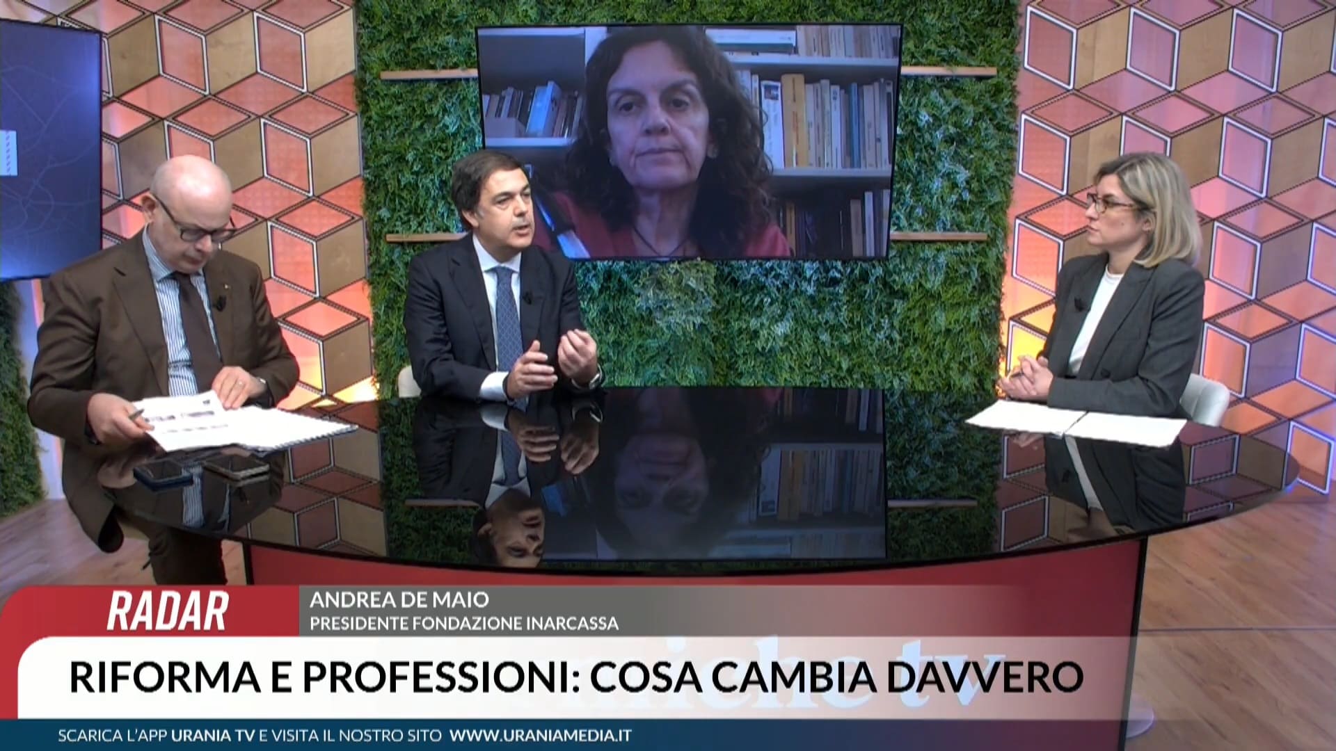 Riforma degli ordinamenti professionali: l'intervista del Presidente De Maio a Radar (Urania TV)
