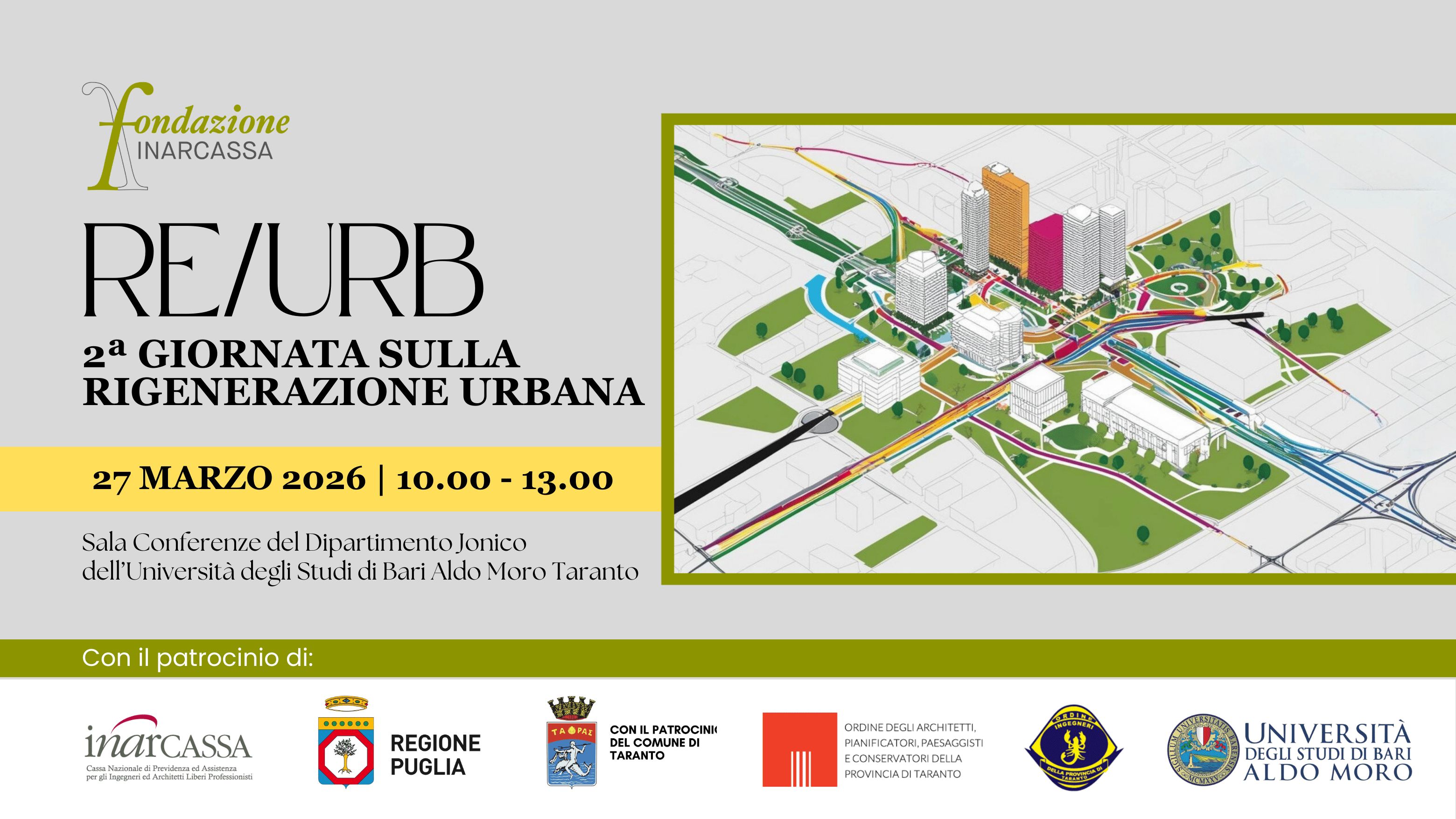2ª Giornata sulla Rigenerazione Urbana – Taranto, 27 marzo 2026