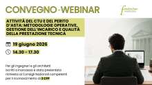 Attività del CTU e del perito d’asta: il nuovo webinar Fondazione Inarcassa su incarichi, perizie e qualità della prestazione tecnica
