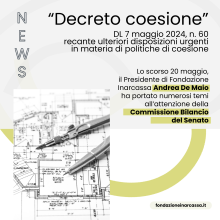 Audizione del 20 maggio in Commissione Bilancio del Senato sul "Decreto Coesione"
