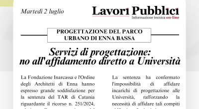 Il TAR Catania accoglie le ragioni della Fondazione Inarcassa